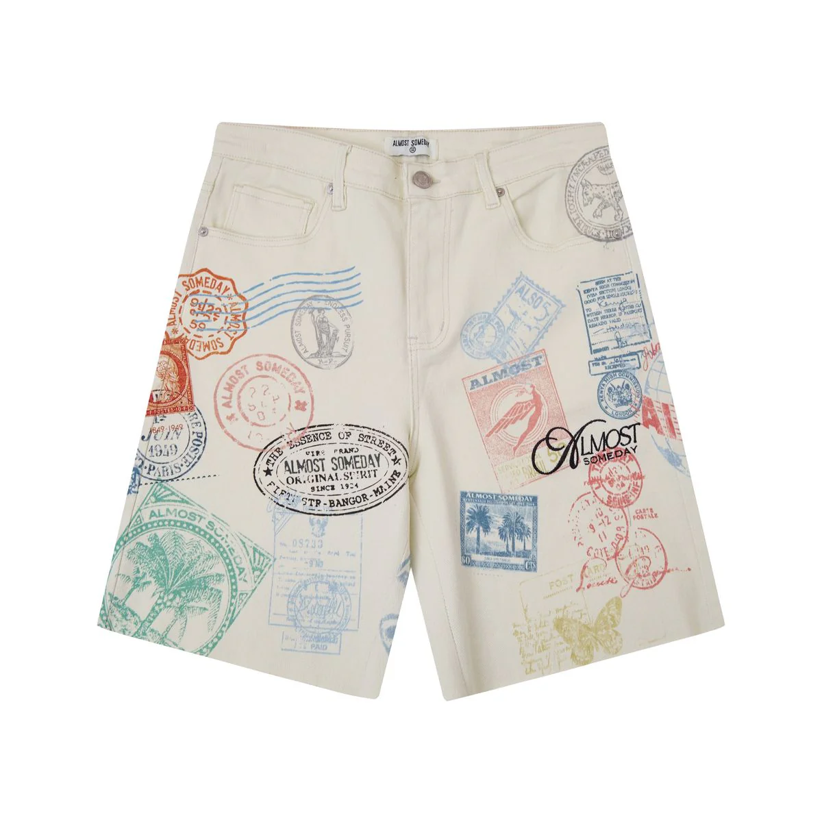 Almost Someday Postcard Jorts - Image 4