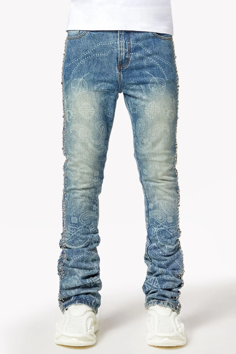Guapi Aqua Blue Rivets denim - Image 2